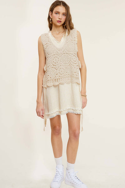 Soft Wash Frayed Hem Dress