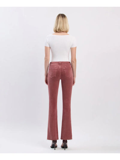 Mid Rise Boot Cut in Wine