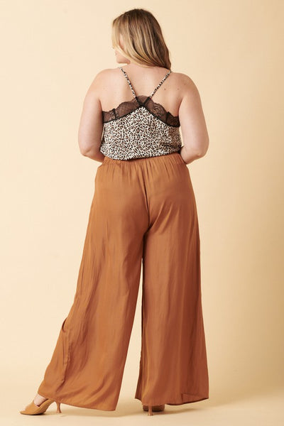 Wide Leg Satin Pants