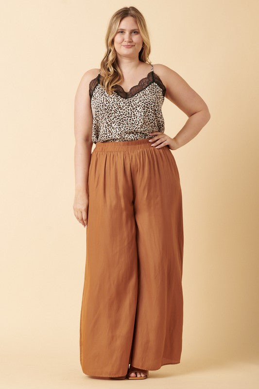 Wide Leg Satin Pants