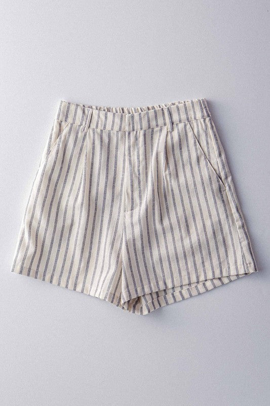 Linen Stripe Shorts