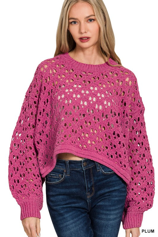 Open Crochet Sweater