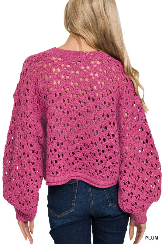 Open Crochet Sweater