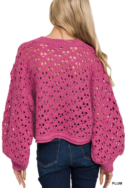 Open Crochet Sweater