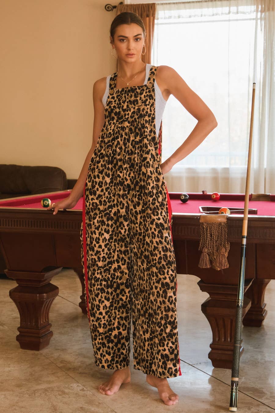 Leopard Overall Jumpsuit