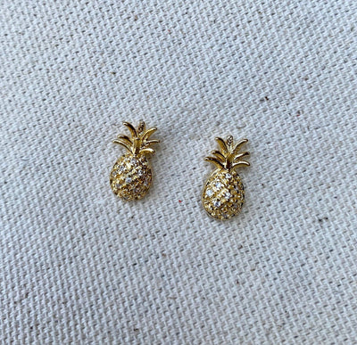 18k Gold Filled Pineapple Studs