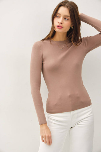 Ribbed Pullover in Cream