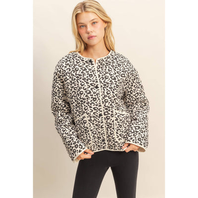 Leopard Quilted Puffer