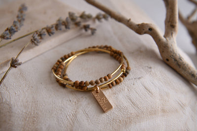 Gemstone Gold Triple Wrap
