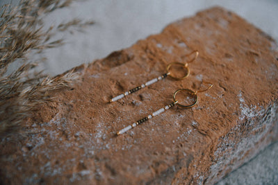 Seed Bead Black & Gold