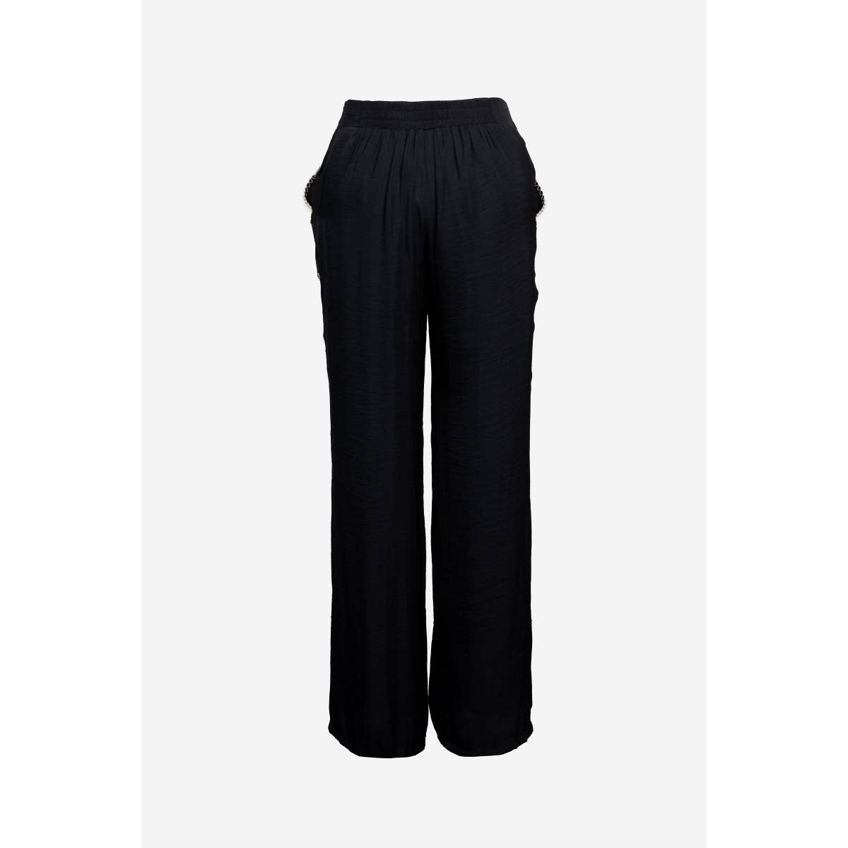 Whipstitch Detail Pull-on Pants