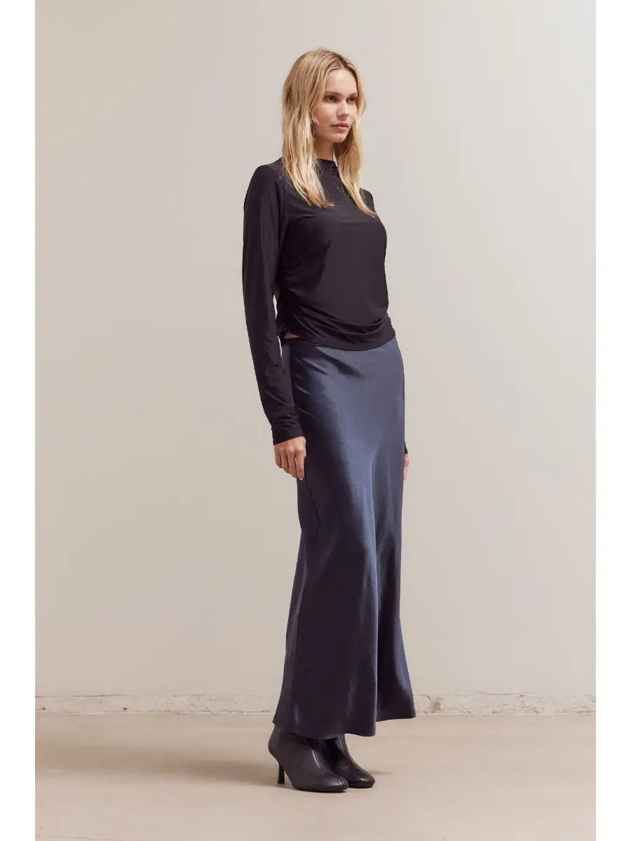 Midi Satin Skirt