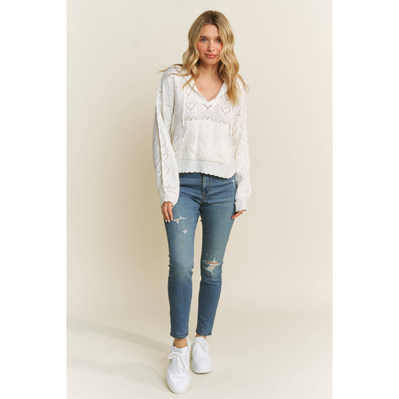 Knit Heart Pullover