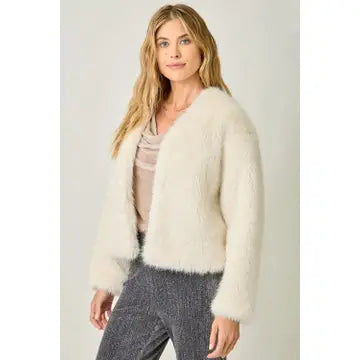 Fuzzy Open Jacket