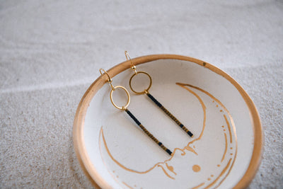 Seed Bead Black & Gold