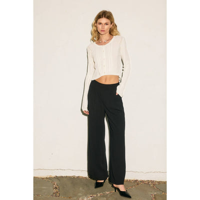 Pull On Wide Leg Trousers