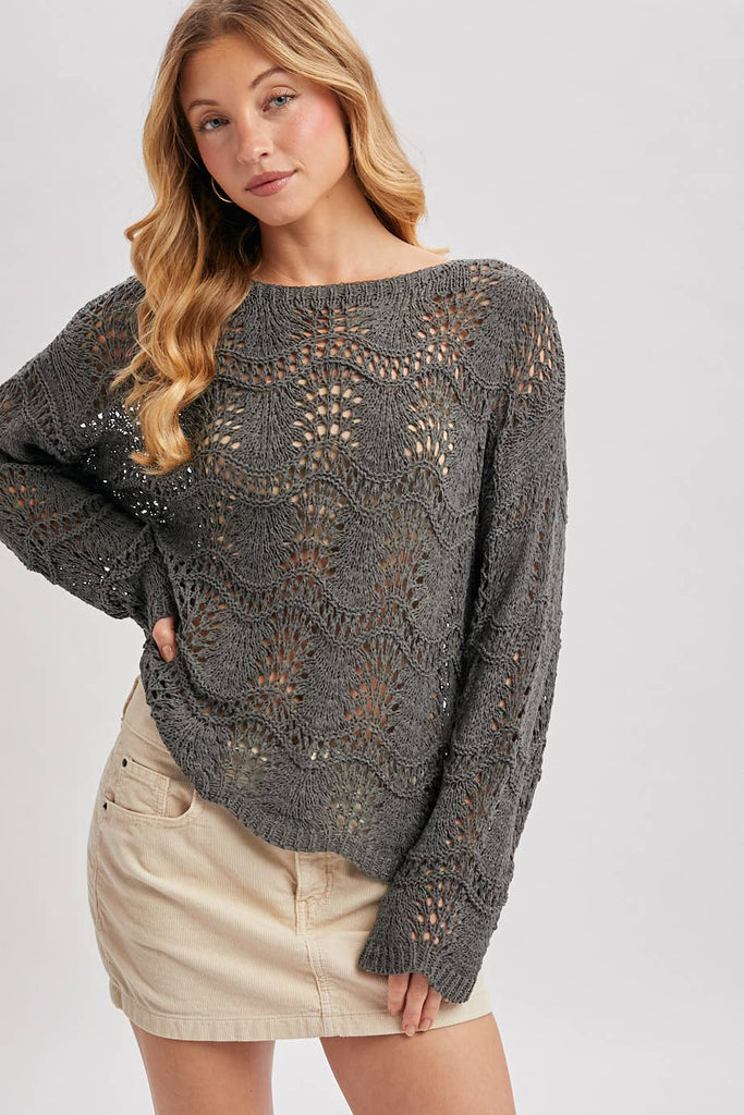 Open Scallop Knit – Autumn & Blues Boutique