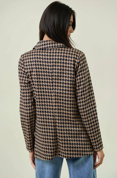 Houndstooth Shawl Blazer