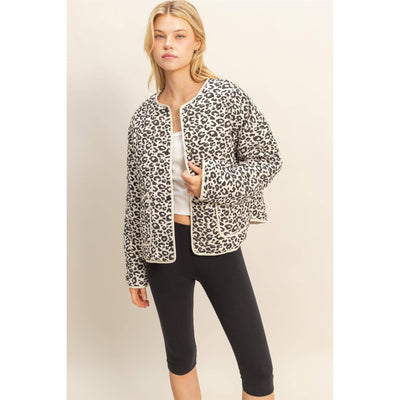 Leopard Quilted Puffer