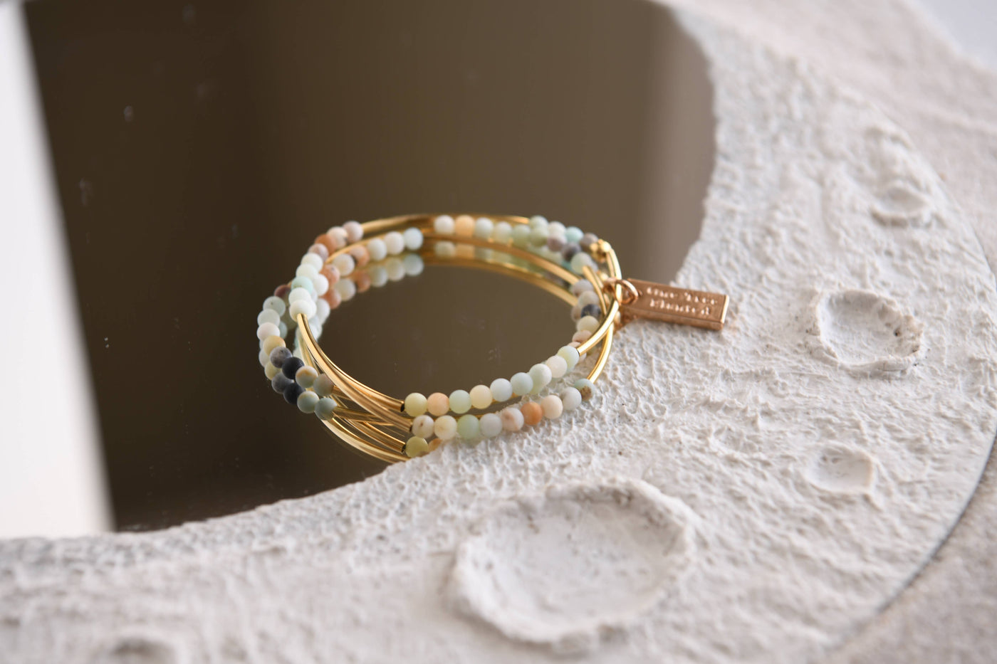 Gemstone Gold Triple Wrap