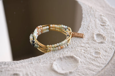 Gemstone Gold Triple Wrap