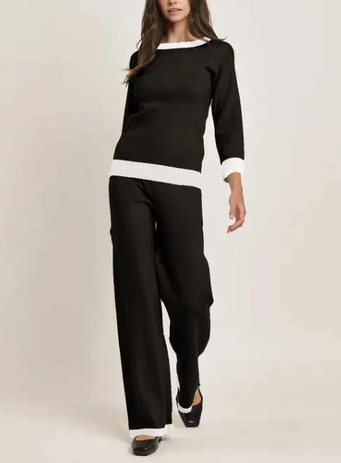 Scallop Edge Sweater Set