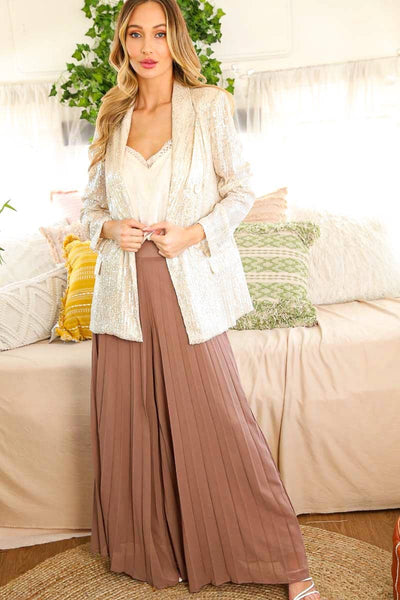High Waist Pleated Pants