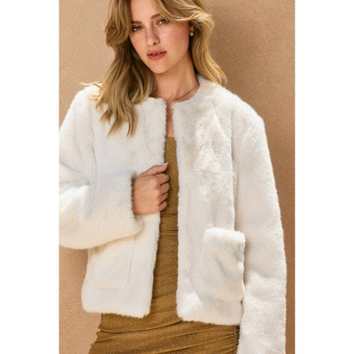 Fur Patch Pocket Jacket