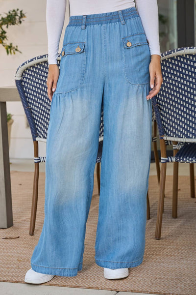 Washed Chambray Denim