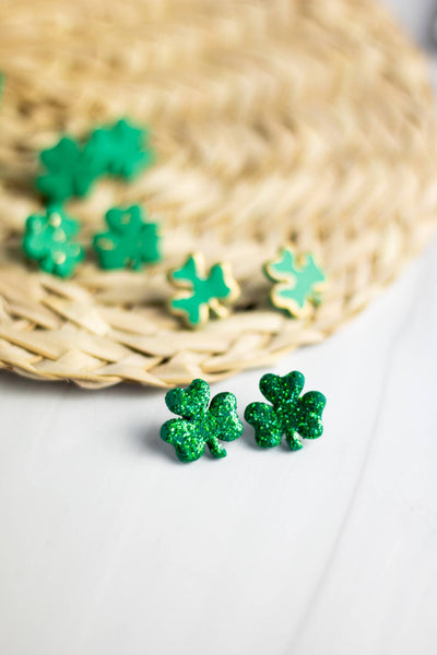 Shamrock Studs: Solid green