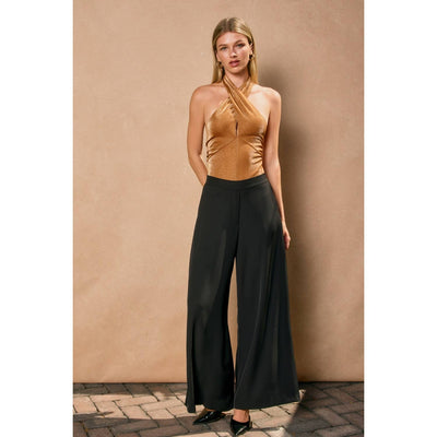 Wide Leg Pull-On Pants