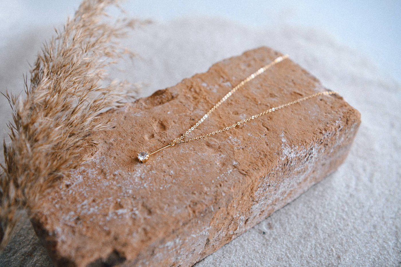 CZand Gold Plated Necklace