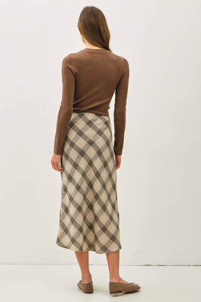 Plaid Midi Skirt