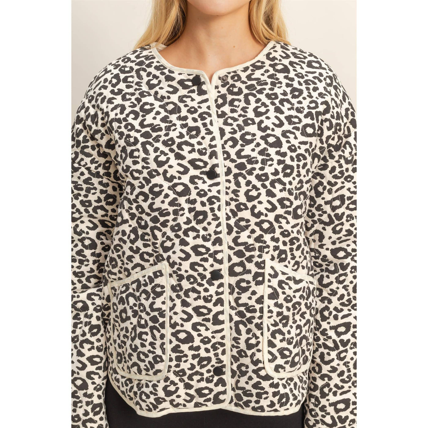 Leopard Quilted Puffer