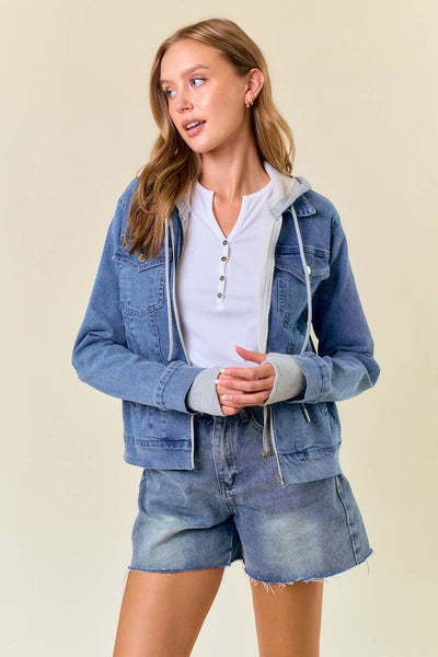 Hooded Denim Jacket