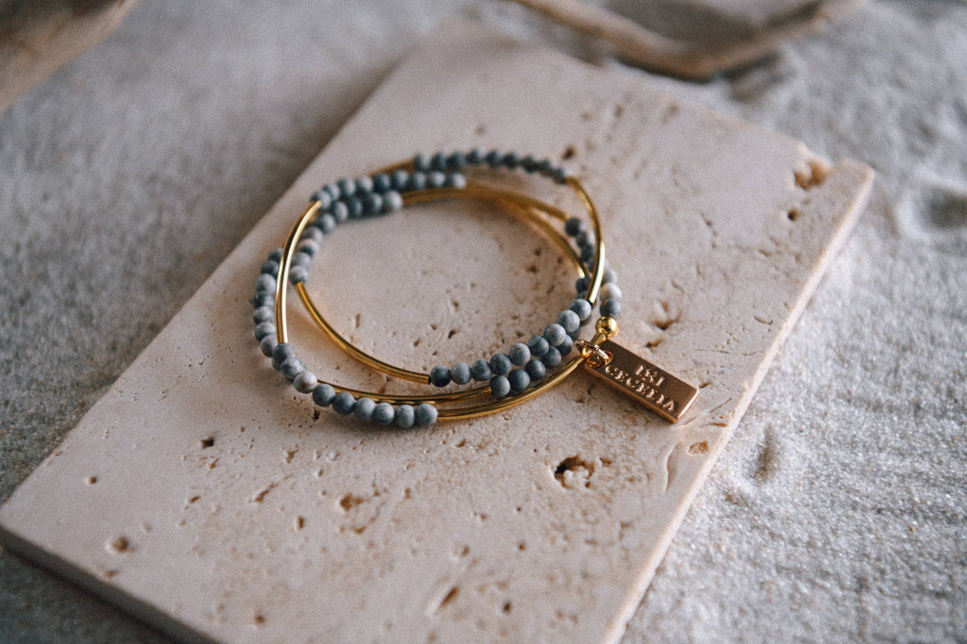 Gemstone Gold Triple Wrap