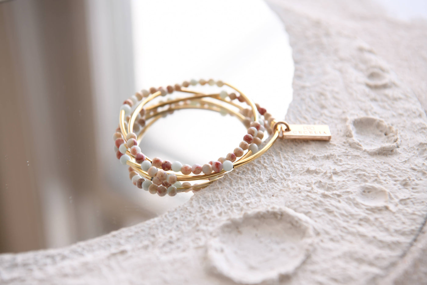Gemstone Gold Triple Wrap