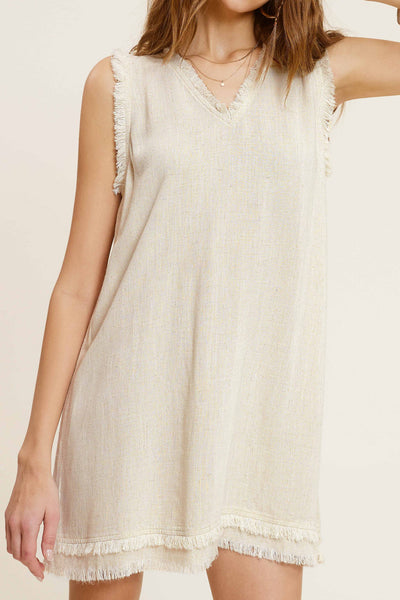 Soft Wash Frayed Hem Dress