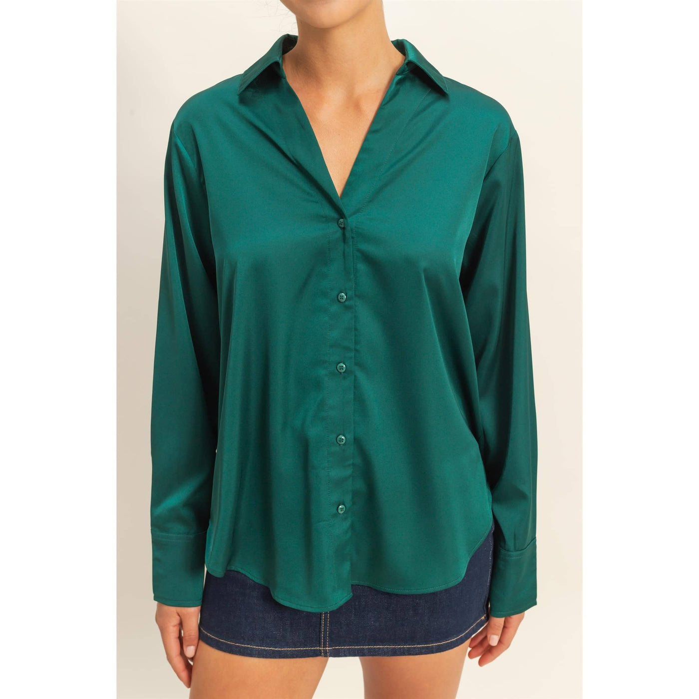 Button-Up Satin
