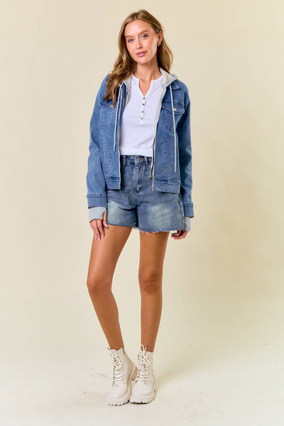 Hooded Denim Jacket