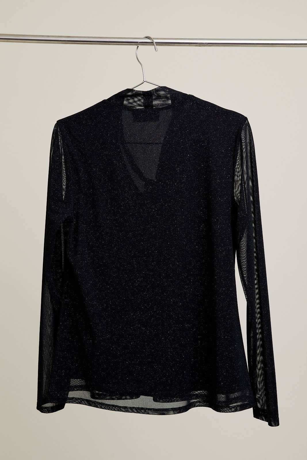 Shimmer Tie Neck Blouse