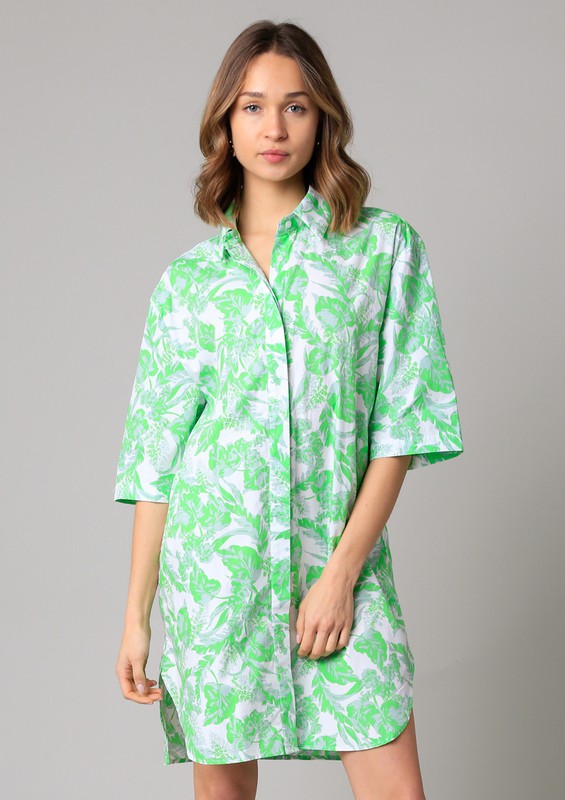 Tropical Shirt Dress
