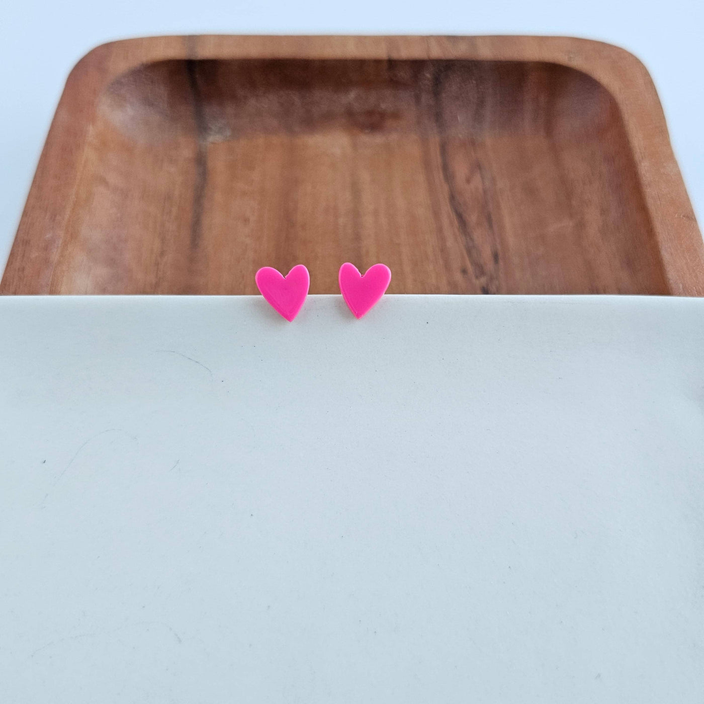 Hand Drawn Heart Studs