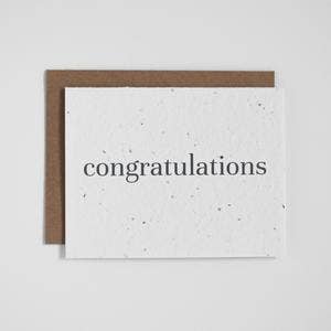 Plantable Greeting Card - Congratulations