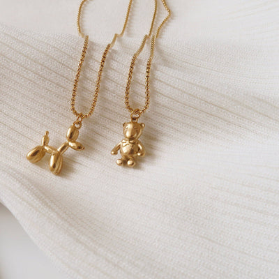 18K Gold plated puppy necklace